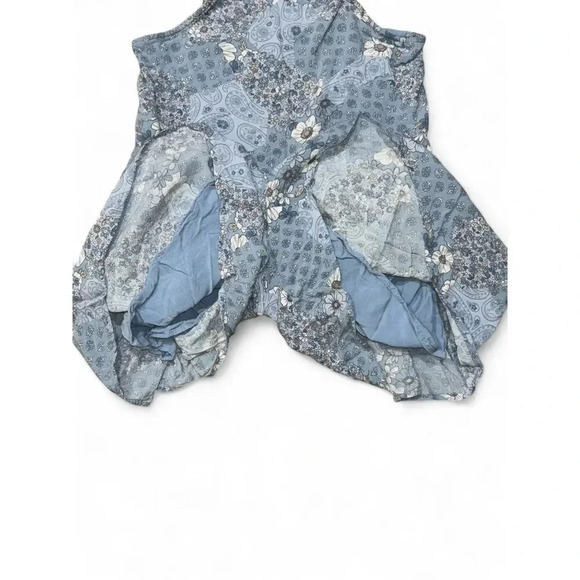 Abercrombie Kids Girls Floral Blue Tank Romper Pockets 13/14 - Picture 6 of 8